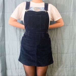 American apparel corduroy overall dress